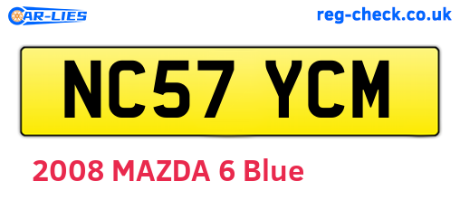 NC57YCM are the vehicle registration plates.