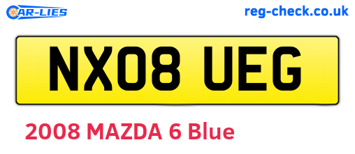 NX08UEG are the vehicle registration plates.