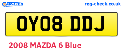 OY08DDJ are the vehicle registration plates.