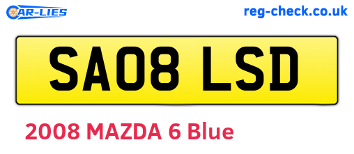 SA08LSD are the vehicle registration plates.