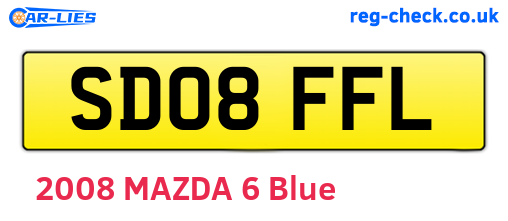 SD08FFL are the vehicle registration plates.