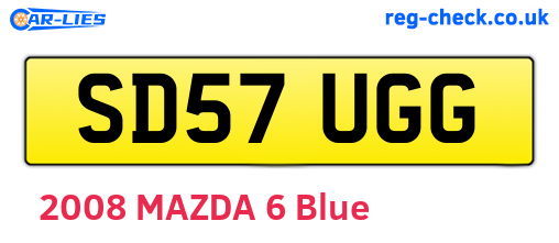 SD57UGG are the vehicle registration plates.