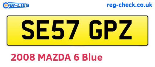 SE57GPZ are the vehicle registration plates.