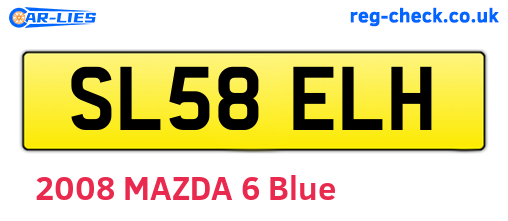 SL58ELH are the vehicle registration plates.