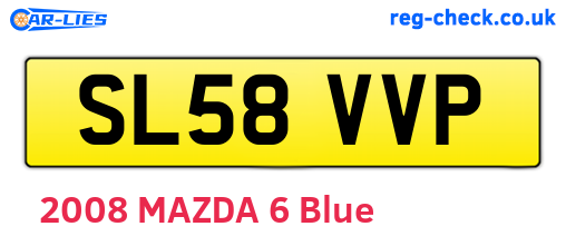 SL58VVP are the vehicle registration plates.
