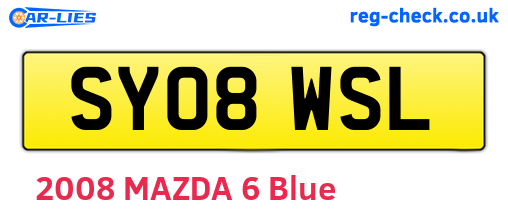 SY08WSL are the vehicle registration plates.
