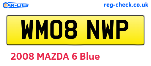 WM08NWP are the vehicle registration plates.