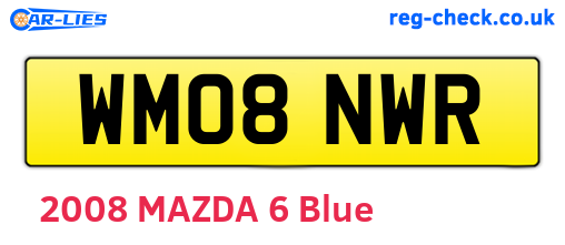 WM08NWR are the vehicle registration plates.
