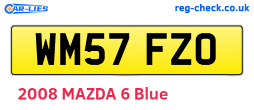 WM57FZO are the vehicle registration plates.