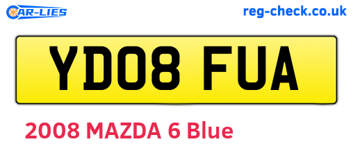 YD08FUA are the vehicle registration plates.