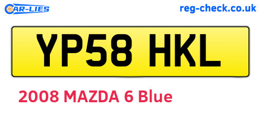 YP58HKL are the vehicle registration plates.