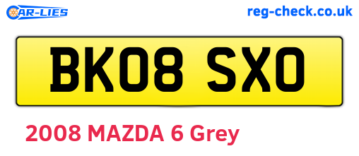BK08SXO are the vehicle registration plates.