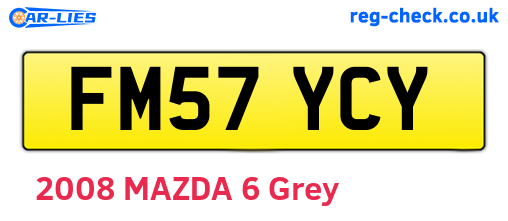 FM57YCY are the vehicle registration plates.