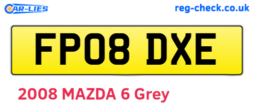 FP08DXE are the vehicle registration plates.