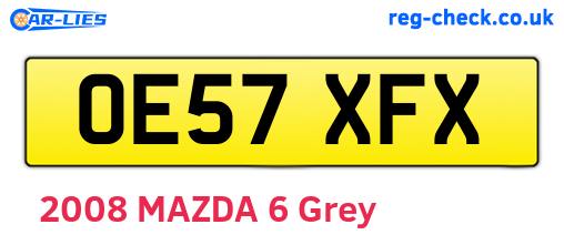 OE57XFX are the vehicle registration plates.
