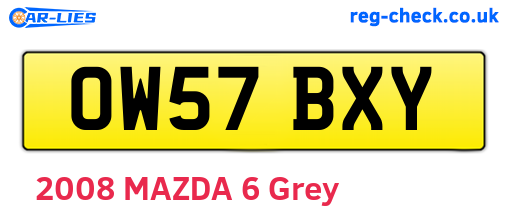 OW57BXY are the vehicle registration plates.
