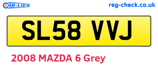 SL58VVJ are the vehicle registration plates.