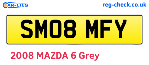 SM08MFY are the vehicle registration plates.