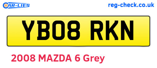 YB08RKN are the vehicle registration plates.