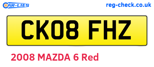 CK08FHZ are the vehicle registration plates.