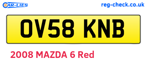 OV58KNB are the vehicle registration plates.