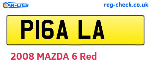 P16ALA are the vehicle registration plates.