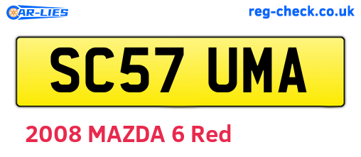 SC57UMA are the vehicle registration plates.