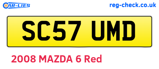 SC57UMD are the vehicle registration plates.