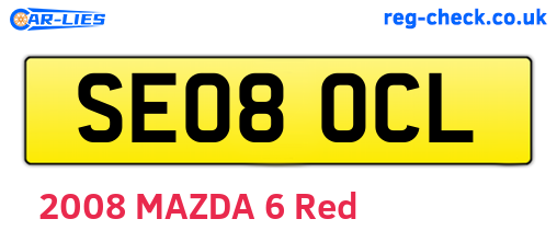 SE08OCL are the vehicle registration plates.