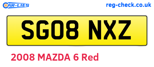 SG08NXZ are the vehicle registration plates.