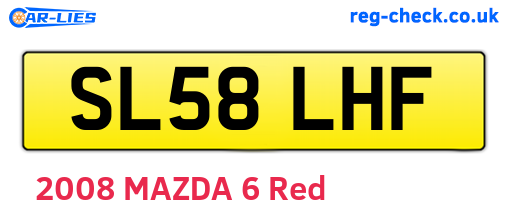 SL58LHF are the vehicle registration plates.