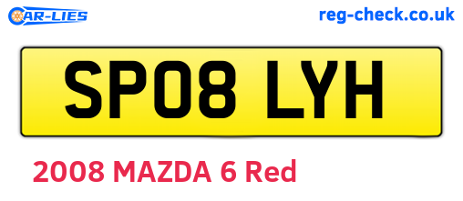 SP08LYH are the vehicle registration plates.
