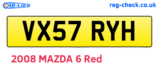 VX57RYH are the vehicle registration plates.