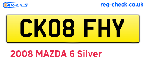 CK08FHY are the vehicle registration plates.