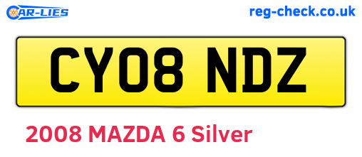 CY08NDZ are the vehicle registration plates.