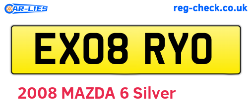 EX08RYO are the vehicle registration plates.