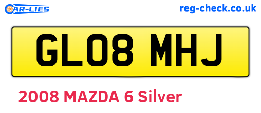 GL08MHJ are the vehicle registration plates.