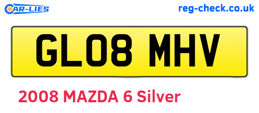 GL08MHV are the vehicle registration plates.