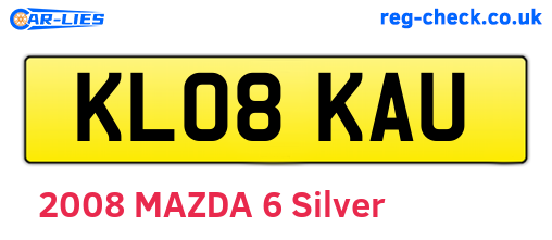 KL08KAU are the vehicle registration plates.