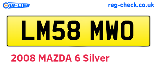 LM58MWO are the vehicle registration plates.