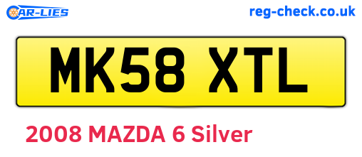 MK58XTL are the vehicle registration plates.