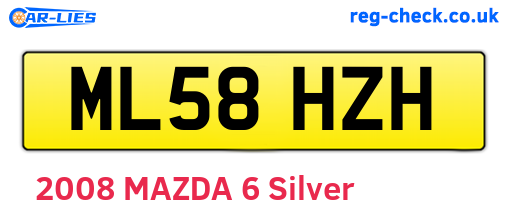 ML58HZH are the vehicle registration plates.