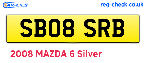 SB08SRB are the vehicle registration plates.