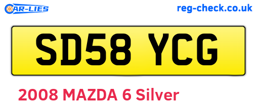 SD58YCG are the vehicle registration plates.