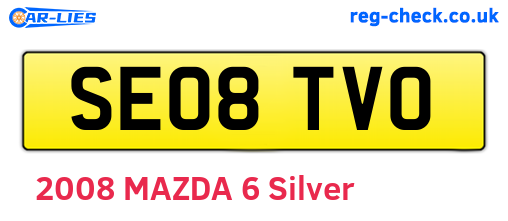 SE08TVO are the vehicle registration plates.