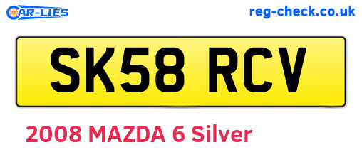 SK58RCV are the vehicle registration plates.