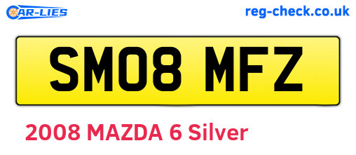 SM08MFZ are the vehicle registration plates.
