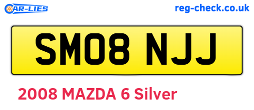 SM08NJJ are the vehicle registration plates.