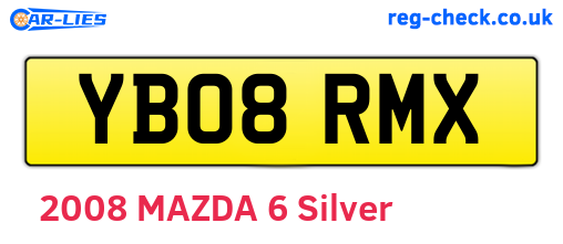 YB08RMX are the vehicle registration plates.