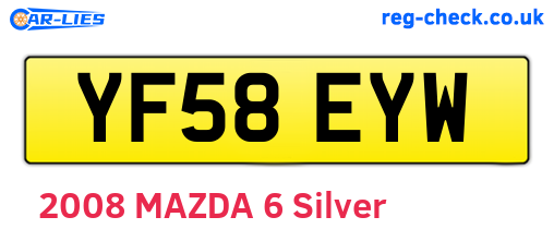 YF58EYW are the vehicle registration plates.